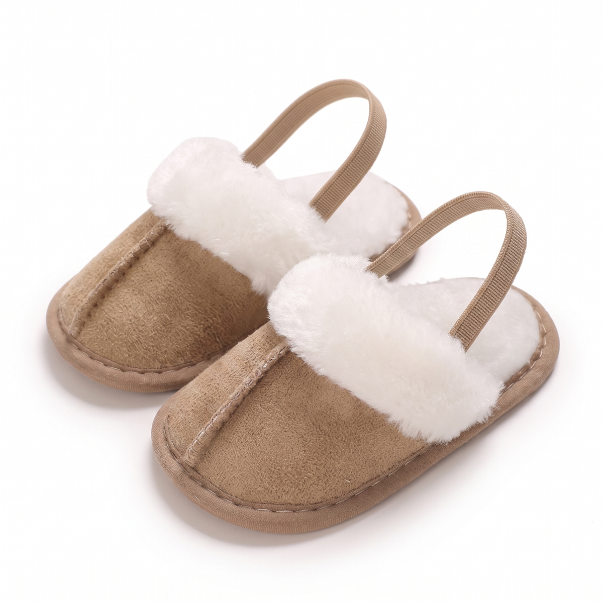 Comfortable Soft Baby House Slippers with Back Strap