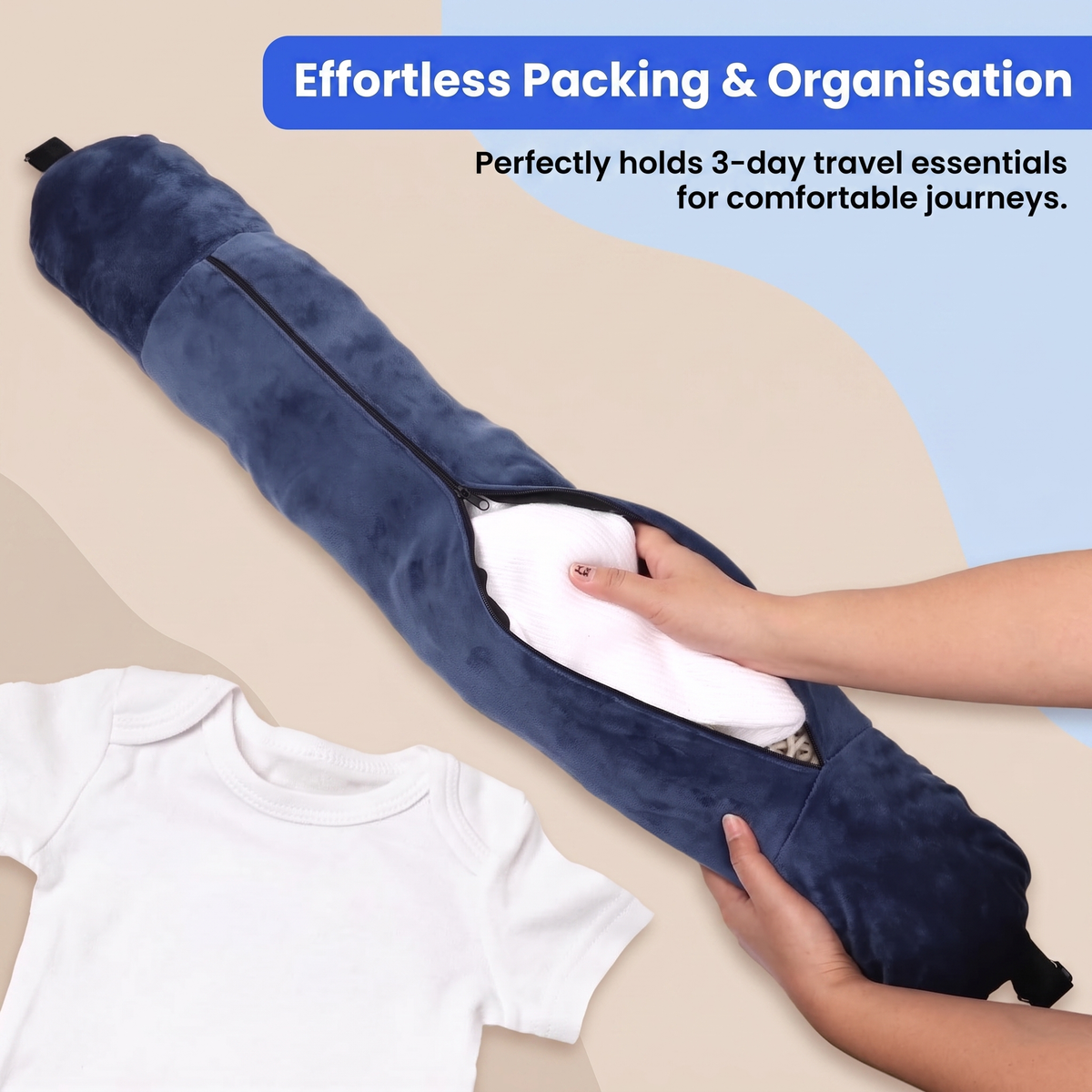 Travel Neck Pillow & Hidden Storage Pocket