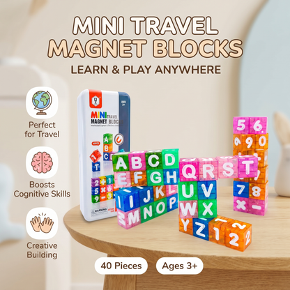 Magnetic Alphabet & Number Learning Blocks for Kids