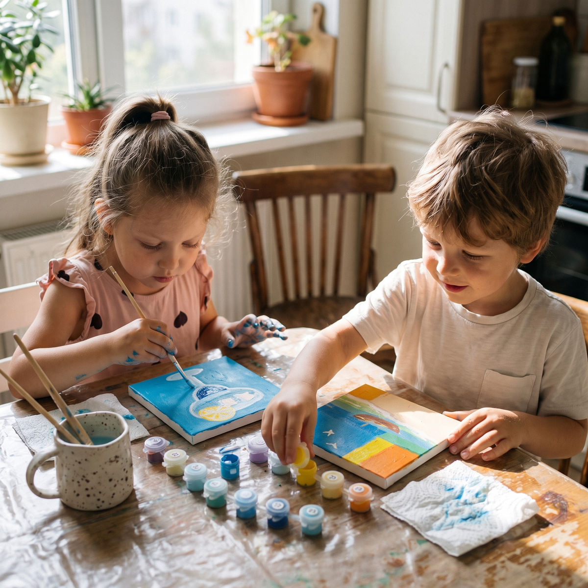 Paint by Numbers Canvas Kit (6 Canvas Set) | Family Favourite