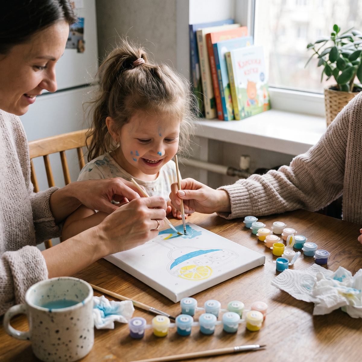 Paint by Numbers Canvas Kit (6 Canvas Set) | Family Favourite