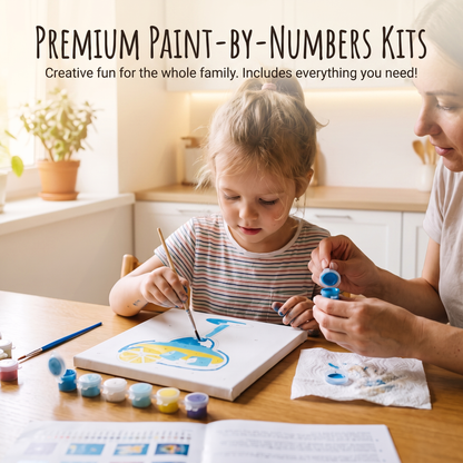 Paint by Numbers Canvas Kit (6 Canvas Set) | Family Favourite