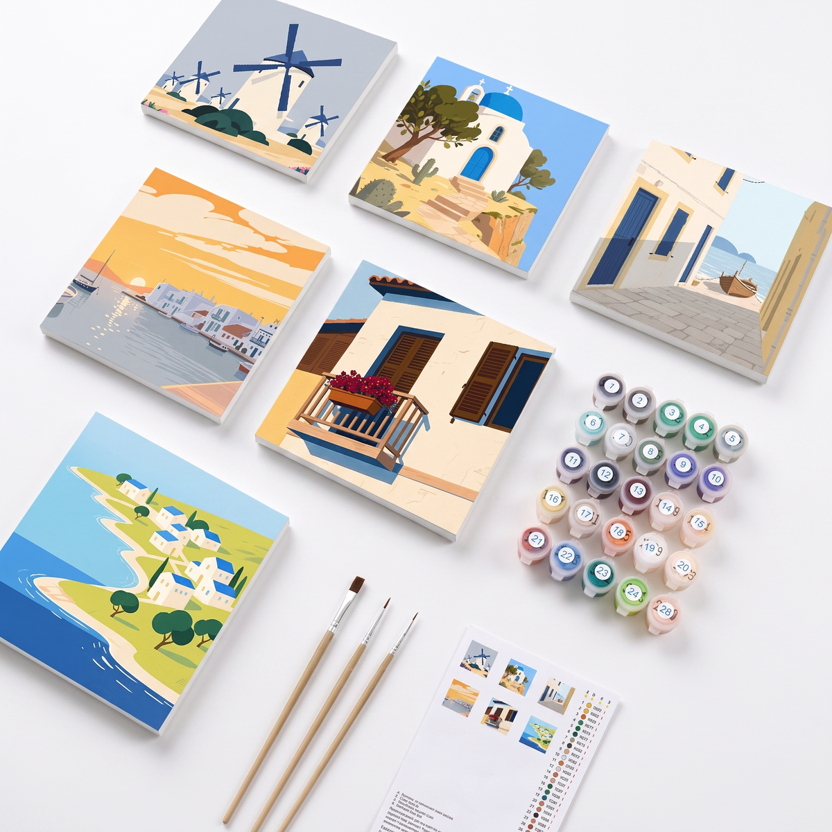 Paint by Numbers Canvas Kit (6 Canvas Set) | Family Favourite