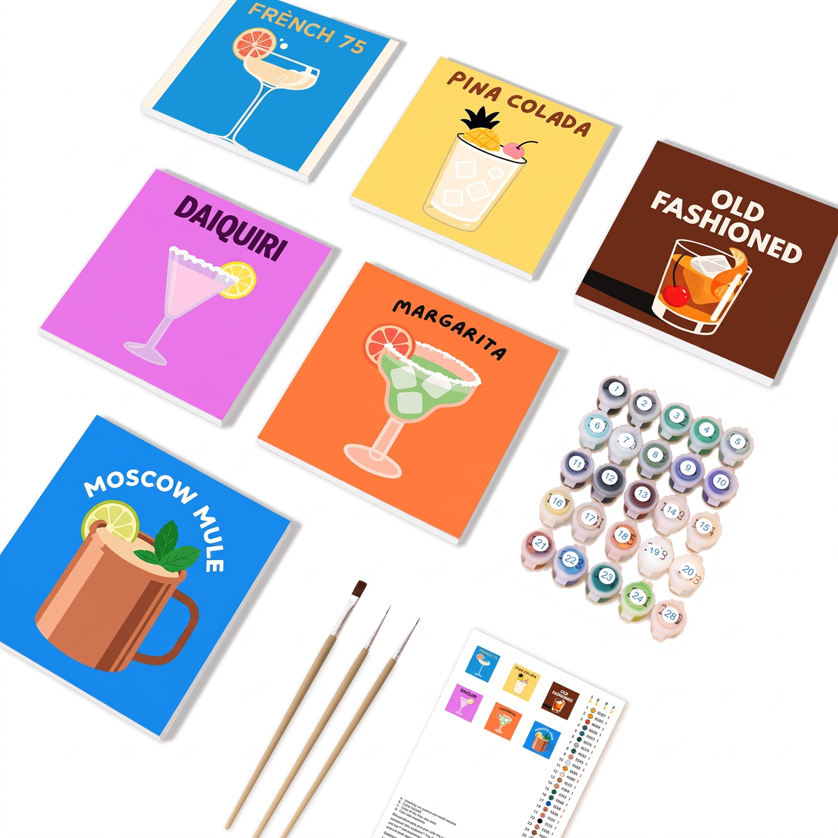 Paint by Numbers Canvas Kit (6 Canvas Set) | Family Favourite