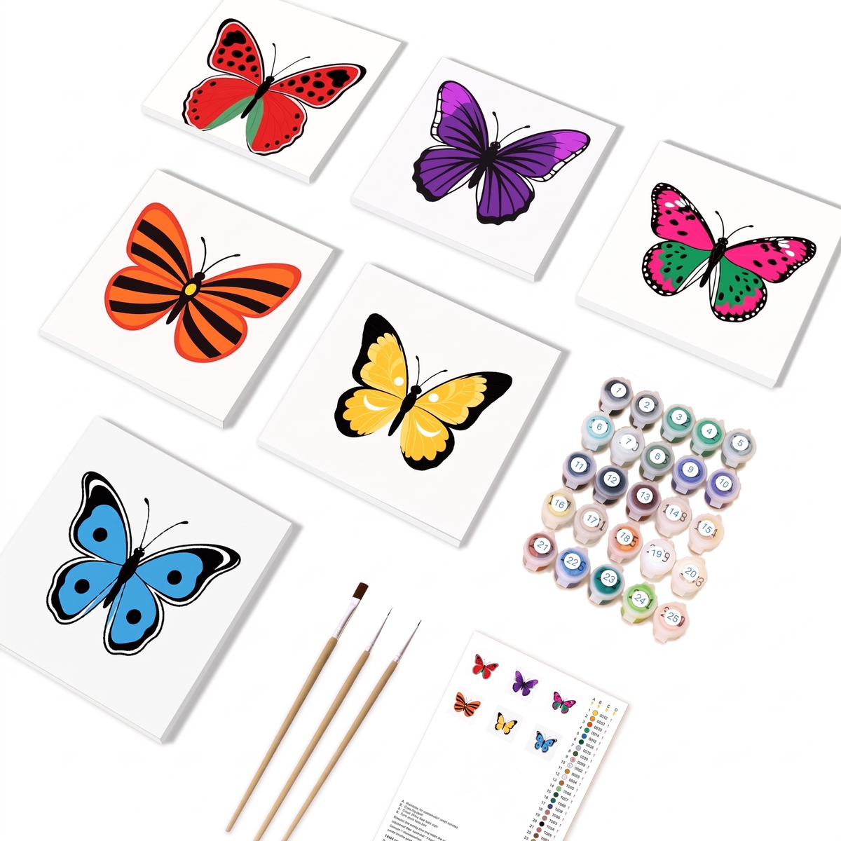 Paint by Numbers Canvas Kit (6 Canvas Set) | Family Favourite