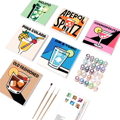 Paint by Numbers Canvas Kit (6 Canvas Set) | Family Favourite