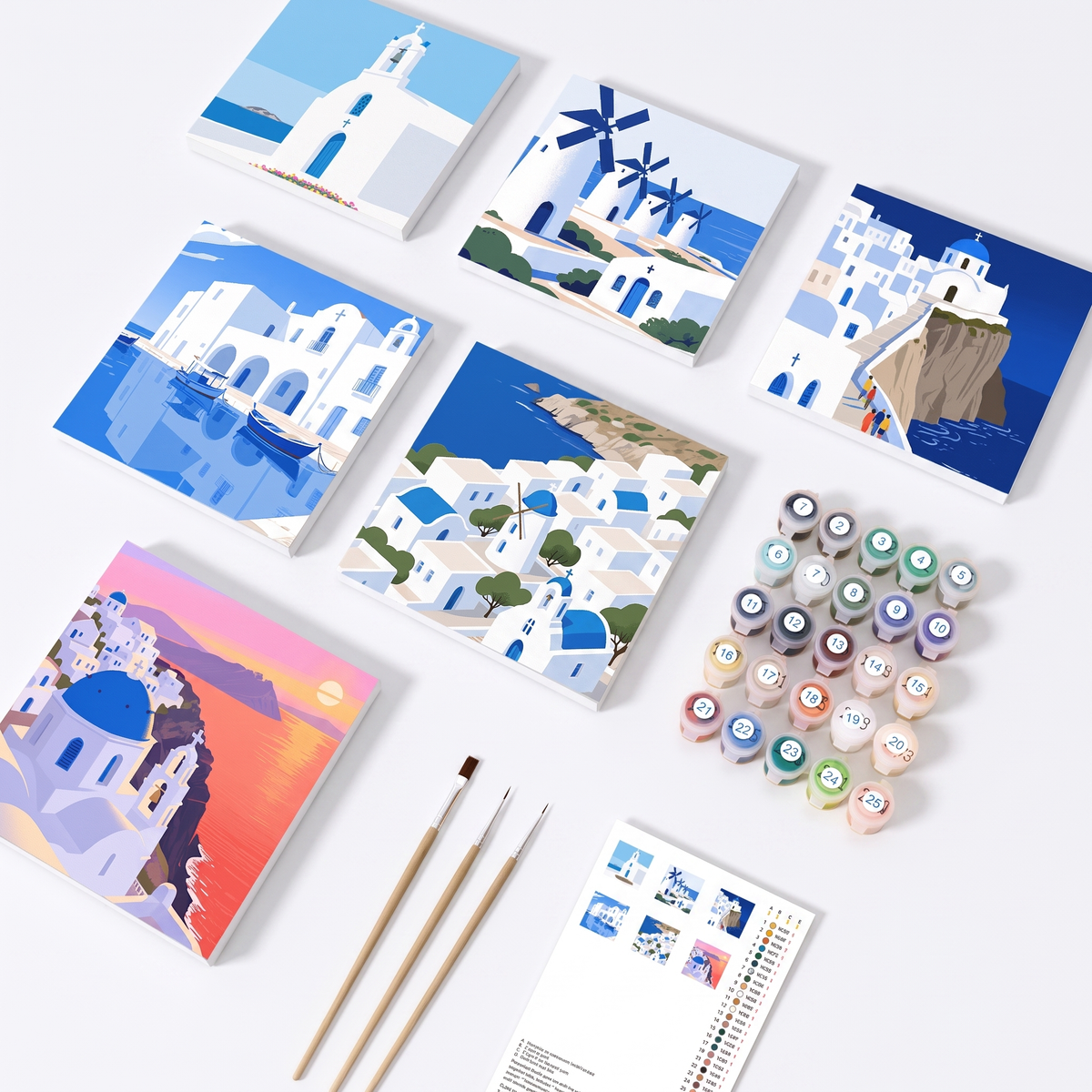 Paint by Numbers Canvas Kit (6 Canvas Set) | Family Favourite