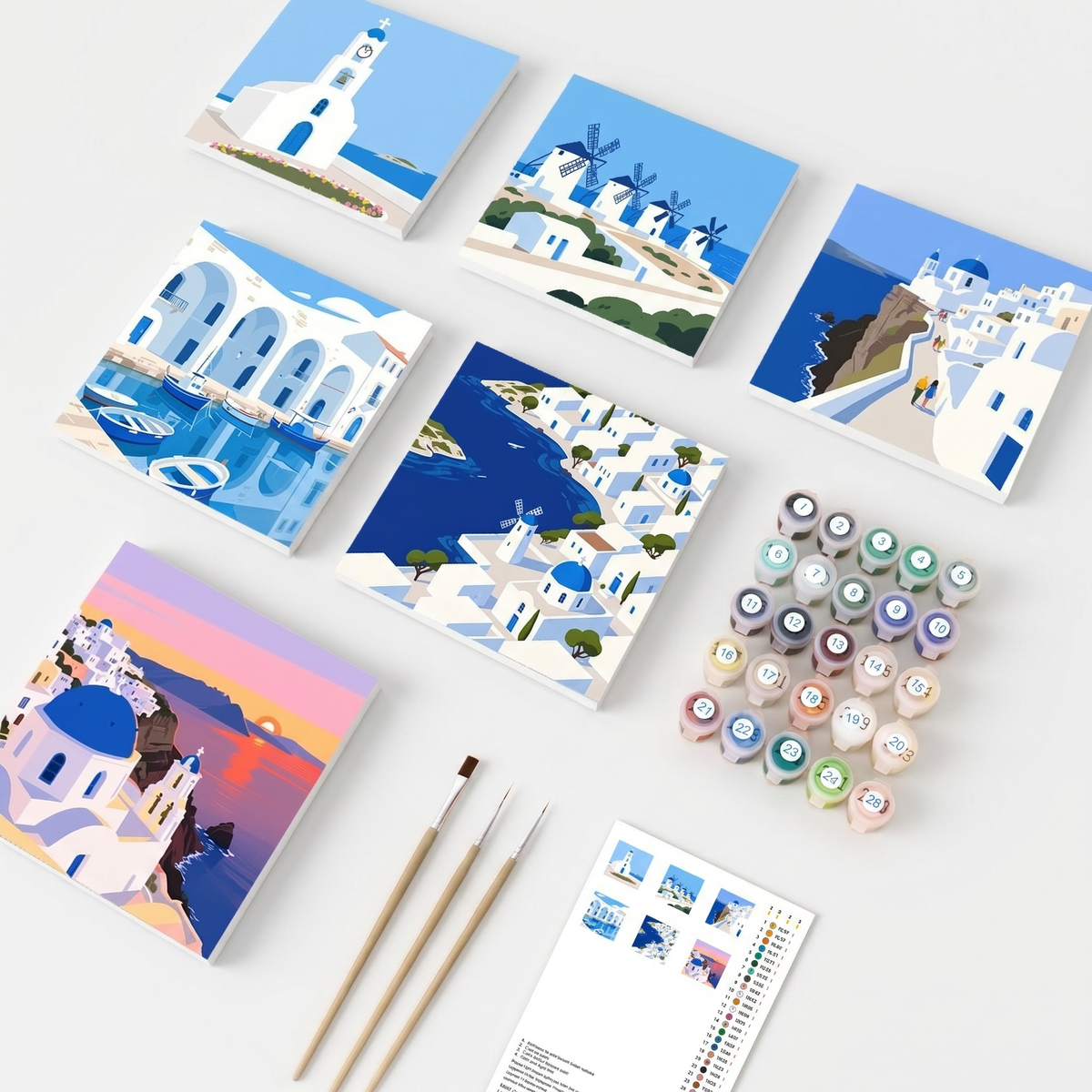 Paint by Numbers Canvas Kit (6 Canvas Set) | Family Favourite