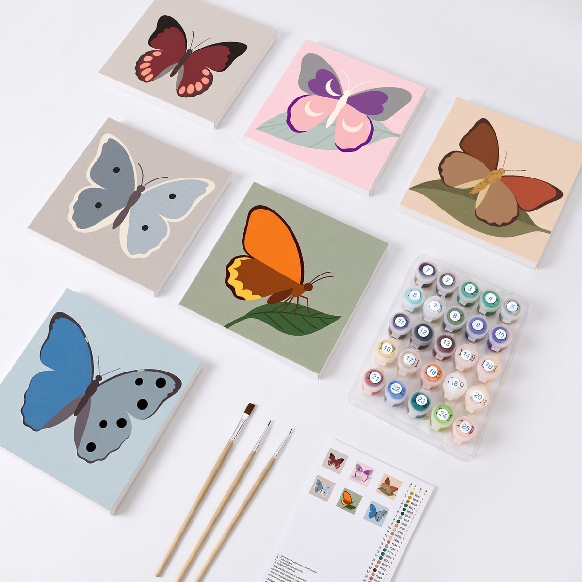 Paint by Numbers Canvas Kit (6 Canvas Set) | Family Favourite