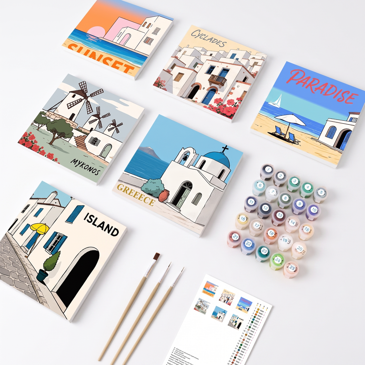 Paint by Numbers Canvas Kit (6 Canvas Set) | Family Favourite