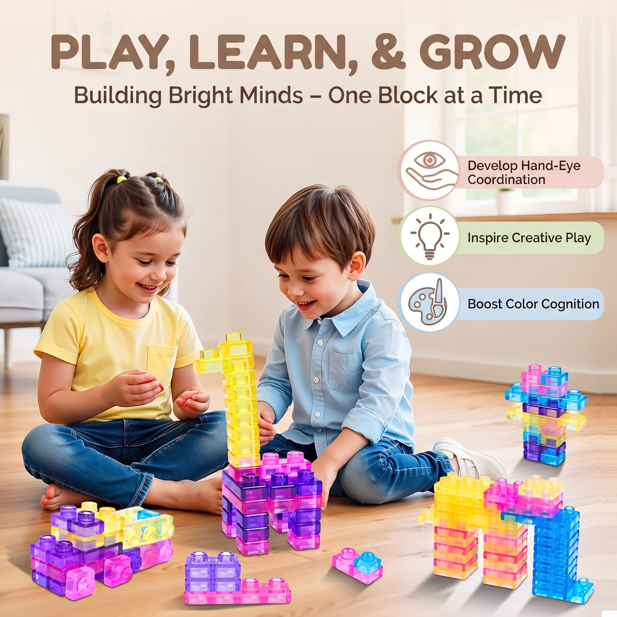 Soft Sensory Stacking Blocks for Babies
