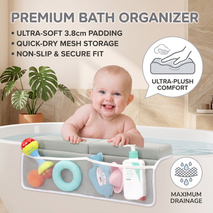 Interactive Baby Bath Knee Pad with Toy Organiser