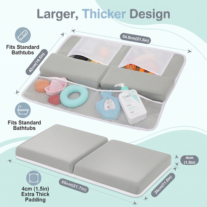 Interactive Baby Bath Knee Pad with Toy Organiser