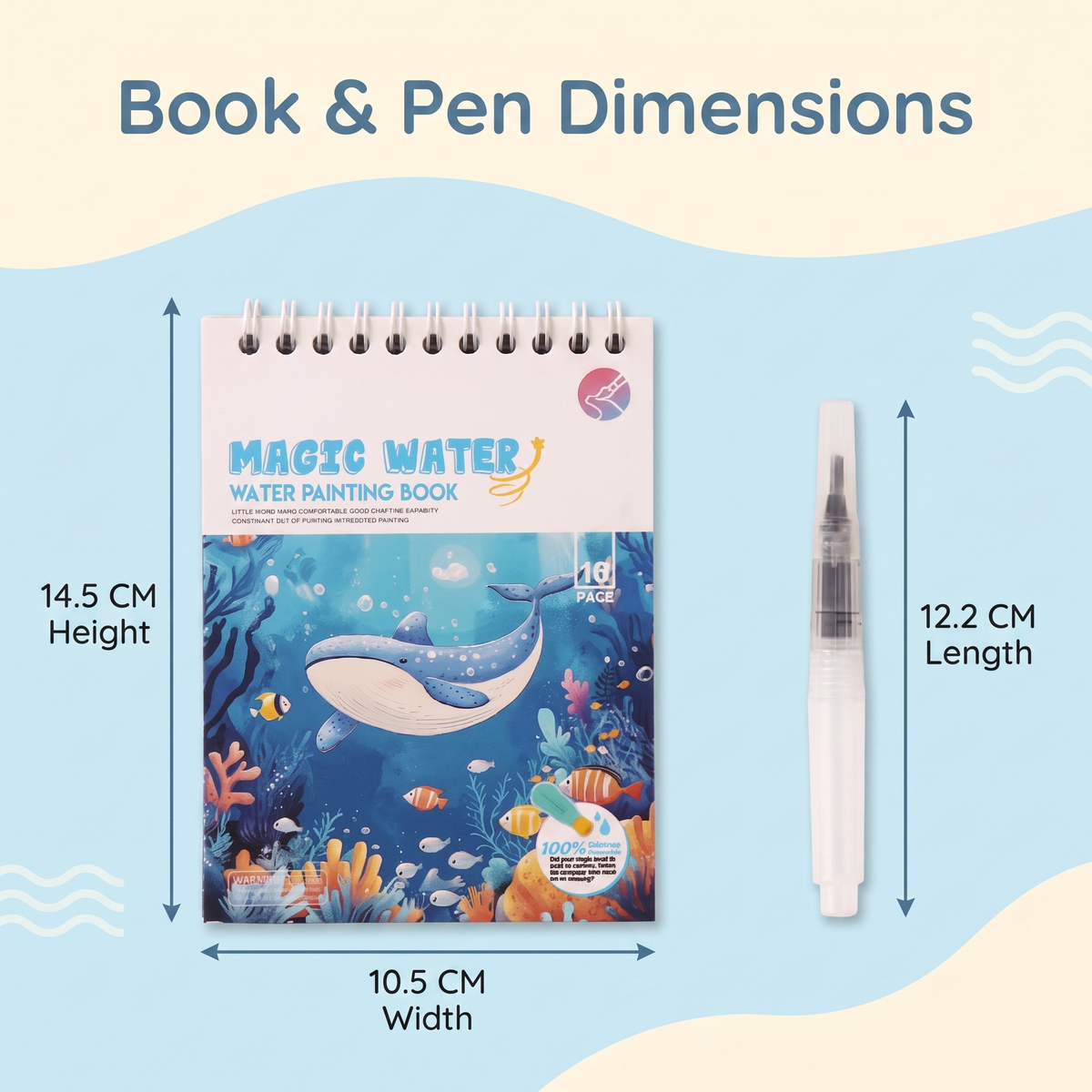 Reusable Magic Water Colouring Book for Kids