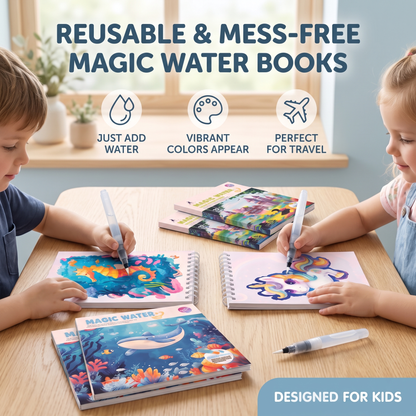 Reusable Magic Water Colouring Book for Kids
