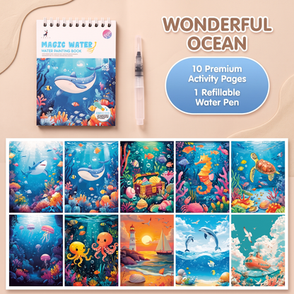 Reusable Magic Water Colouring Book for Kids