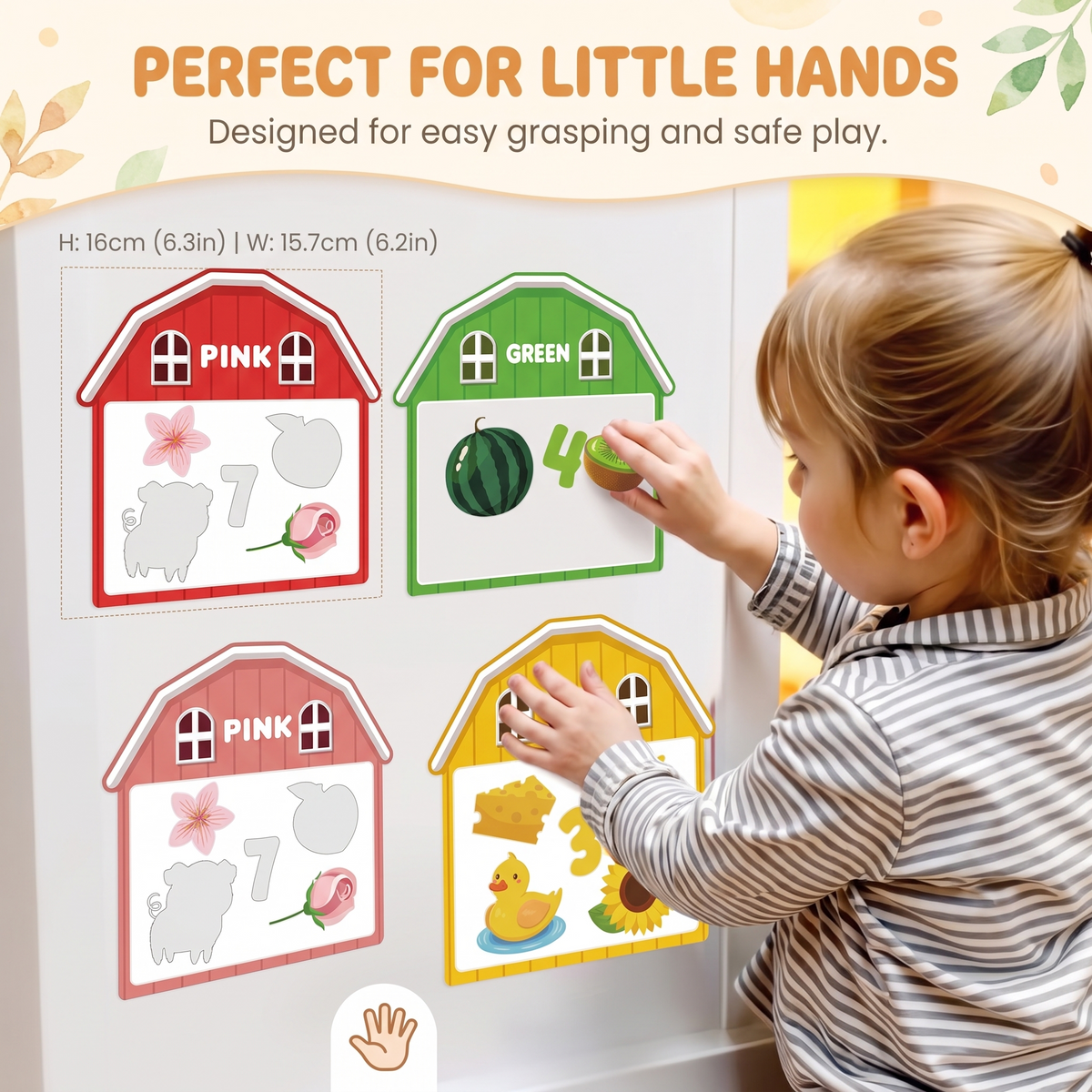 Interactive Farm Fridge Magnets Learning Set for Kids