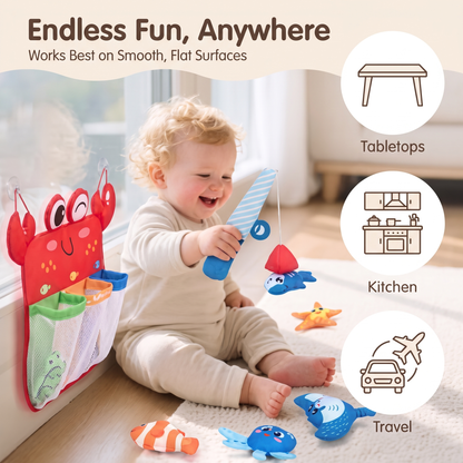 Interactive Magnetic Fishing Bath Toy Set