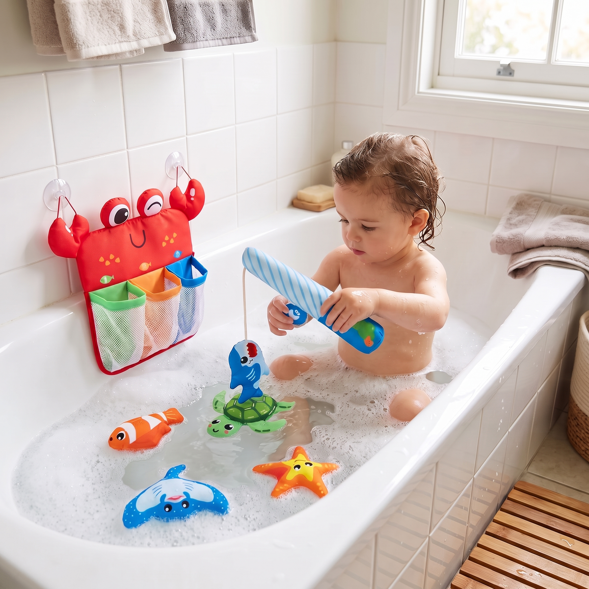 Interactive Magnetic Fishing Bath Toy Set