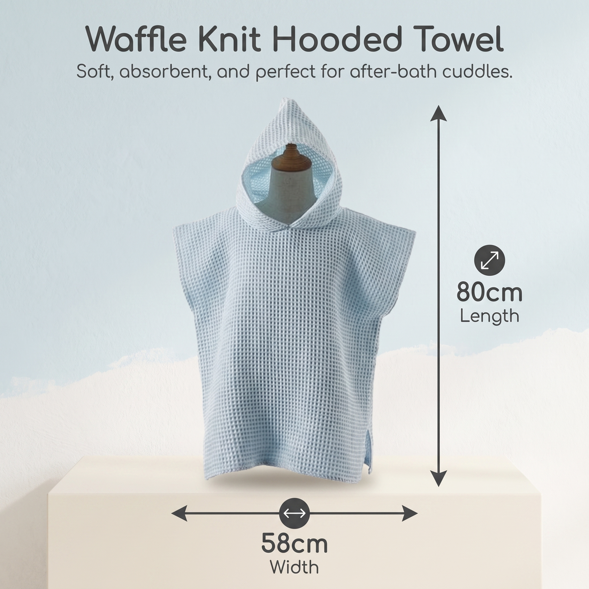 Kids Hooded Cotton Towel Poncho for Kids