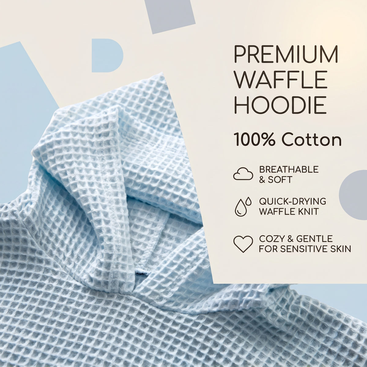 Kids Hooded Cotton Towel Poncho for Kids