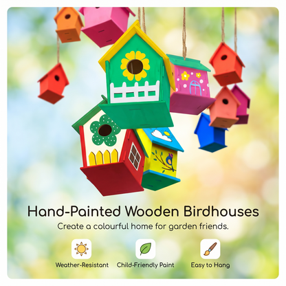 Creative DIY Wooden Birdhouse Painting Kit