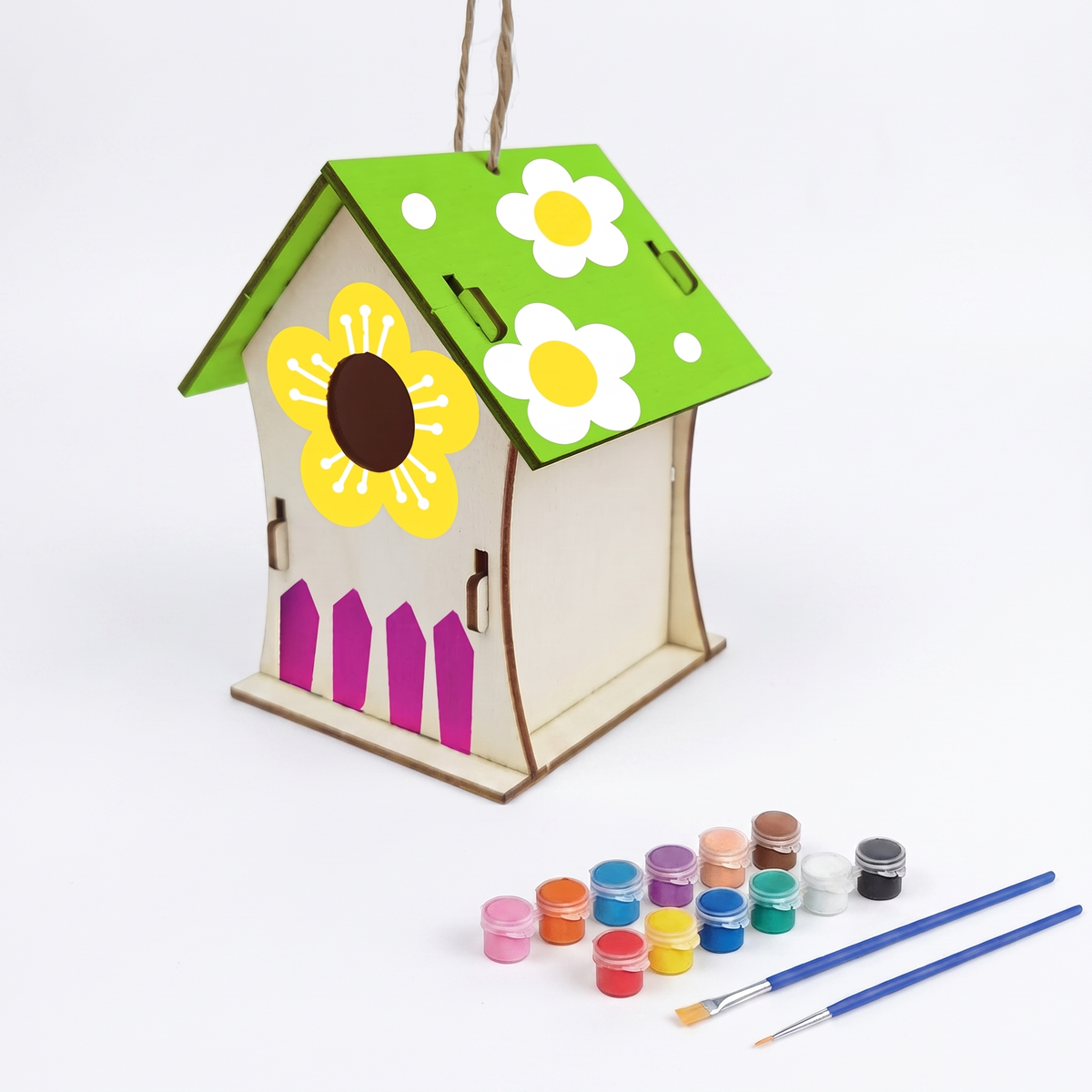 Creative DIY Wooden Birdhouse Painting Kit