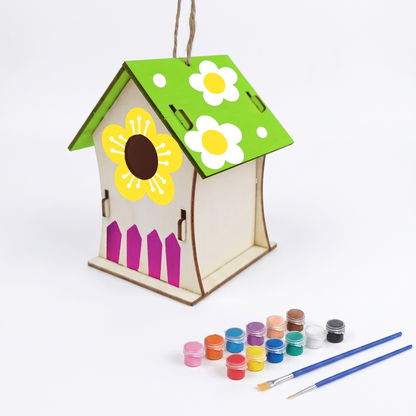 Creative DIY Wooden Birdhouse Painting Kit