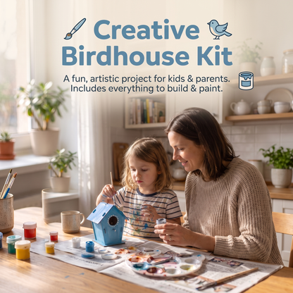 Creative DIY Wooden Birdhouse Painting Kit