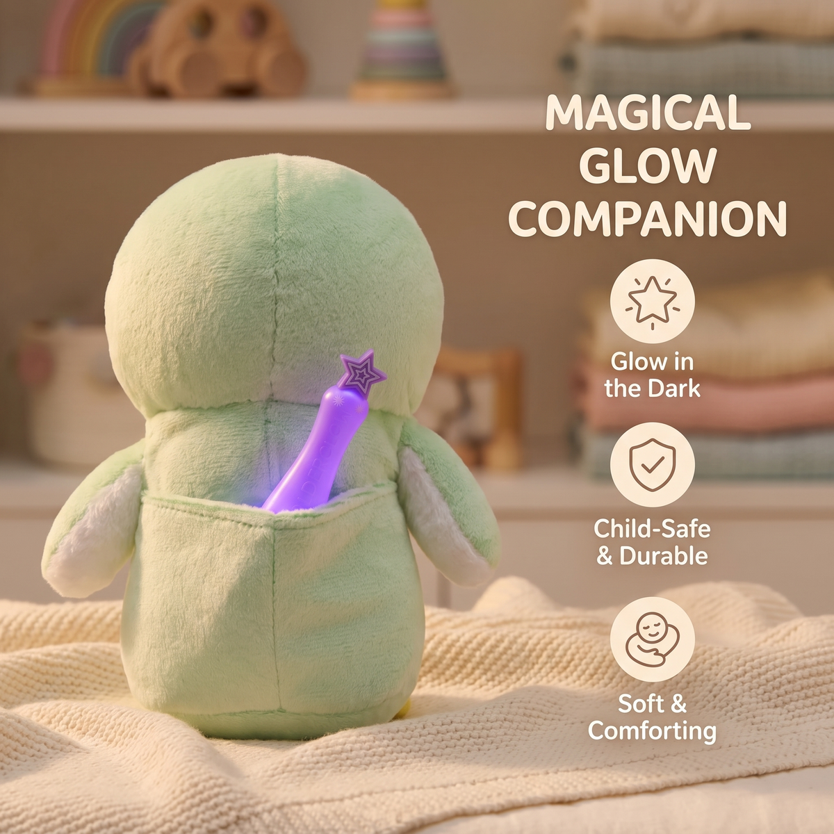 Interactive Magic Glow in the Dark Drawing Plush Toy