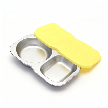 Stainless Steel Food Containers & Silicone Lids (2-Pack)
