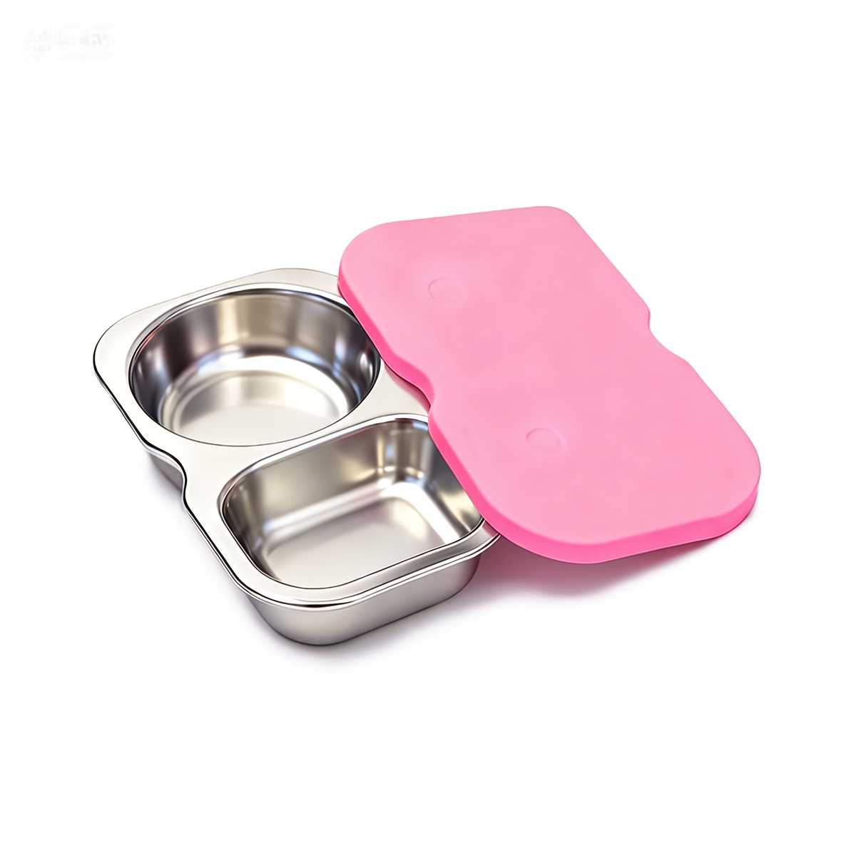 Stainless Steel Food Containers & Silicone Lids (2-Pack)