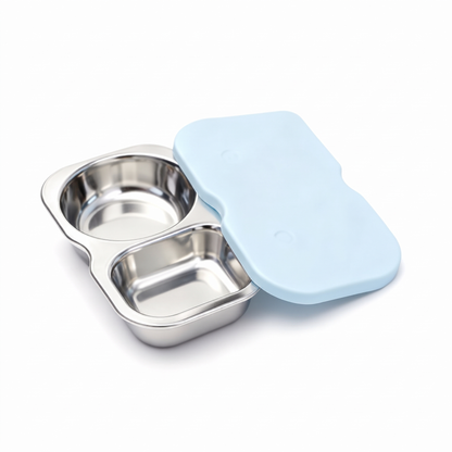 Stainless Steel Food Containers & Silicone Lids (2-Pack)
