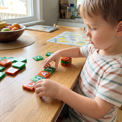 Interactive Magnetic Alphabet Learning Tiles