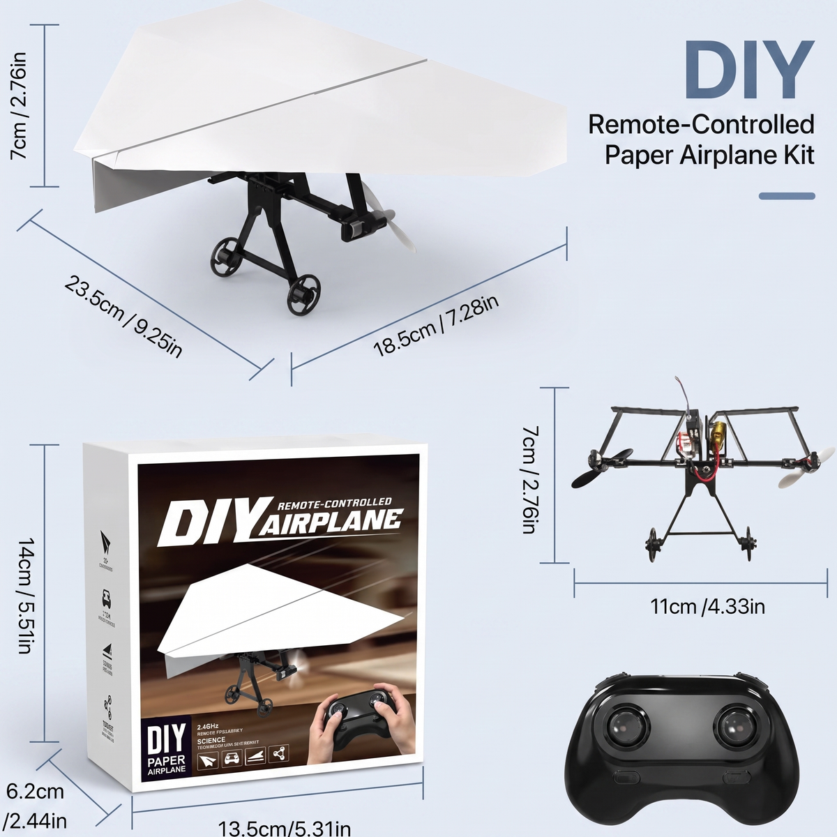 Motorised Paper Airplane Launcher Kit | Family Favourite