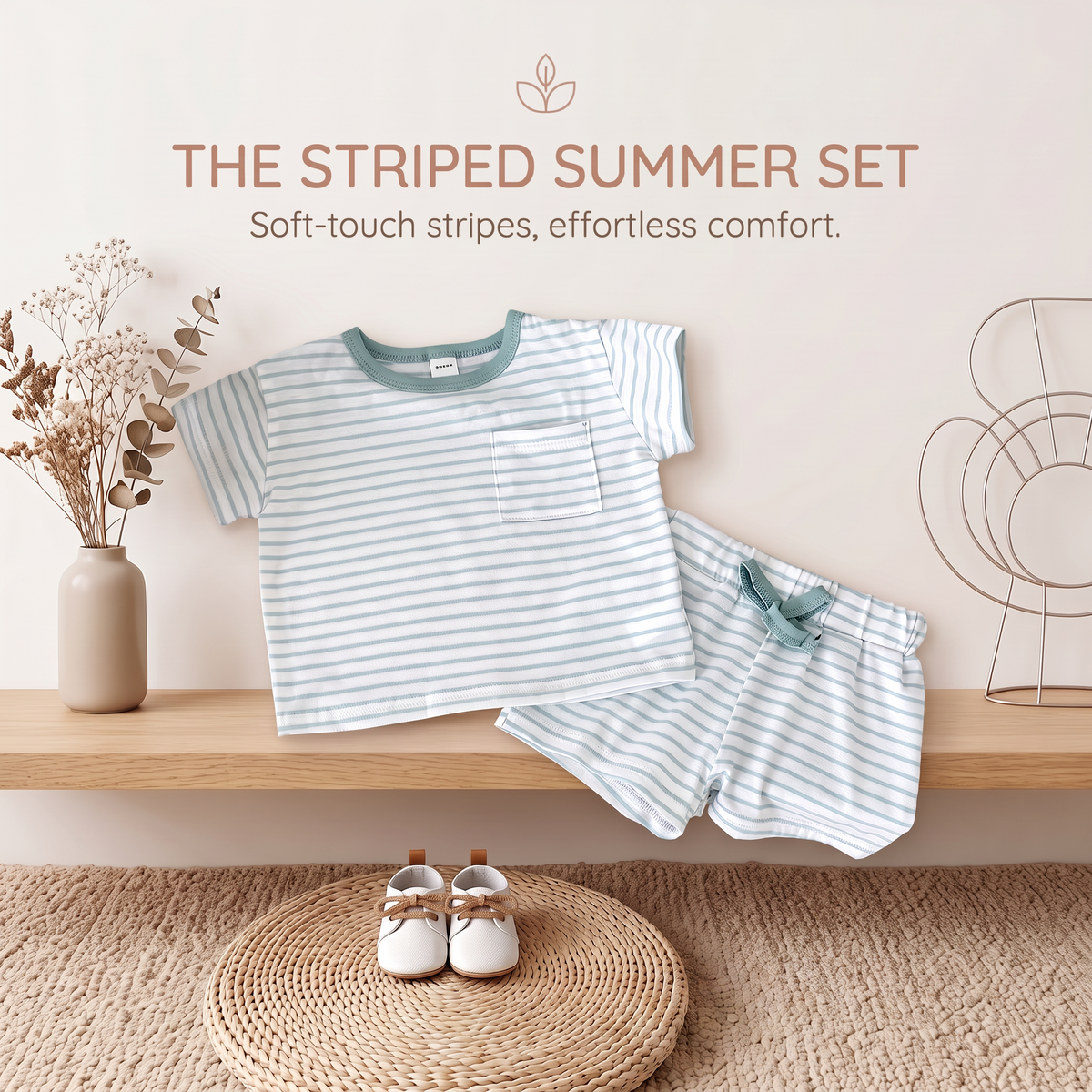 Striped Summer Outfit Set for Babies & Toddlers