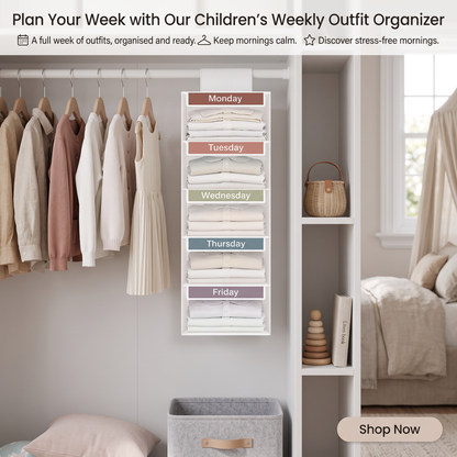 Hanging Weekly Clothes Organiser – Kids