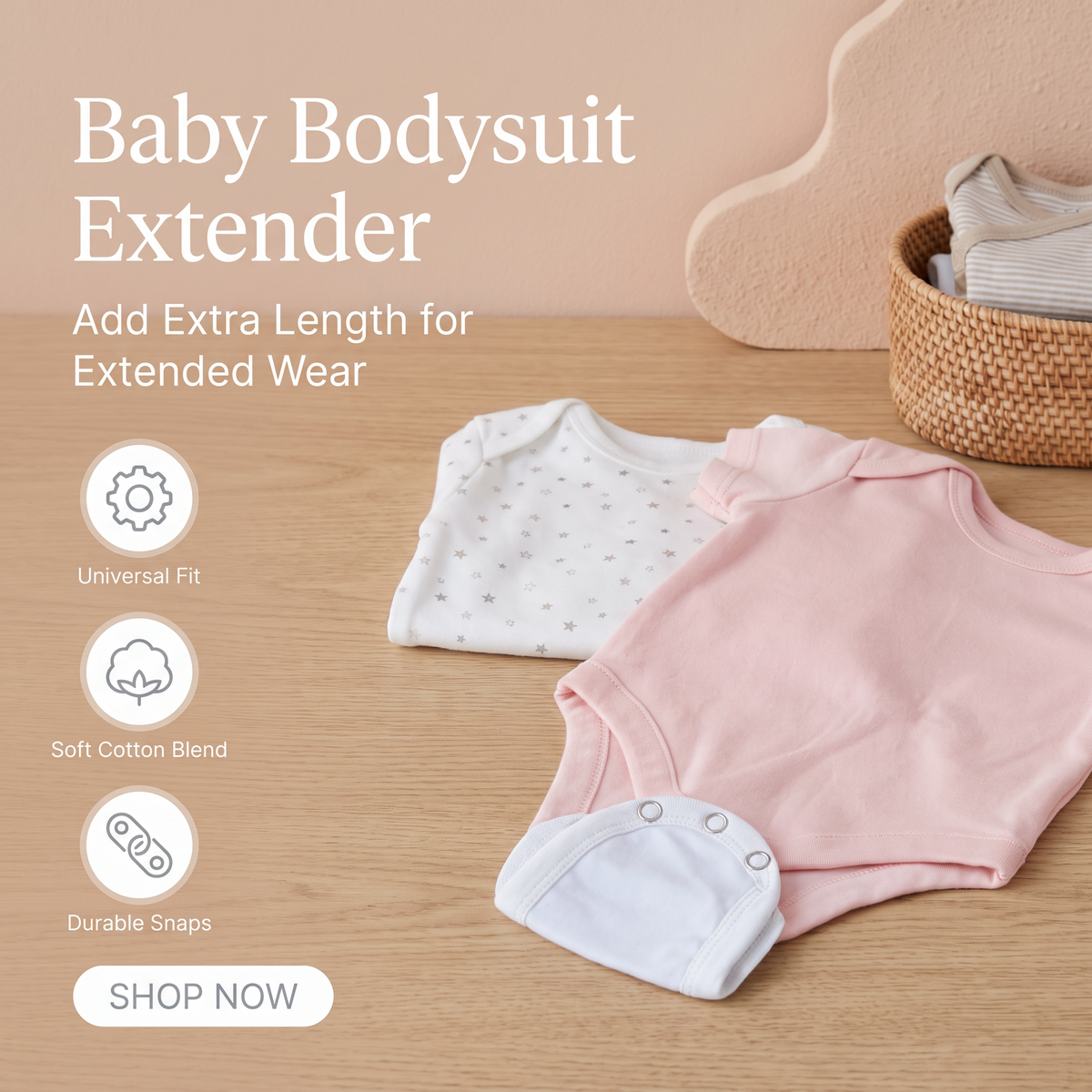 Baby Bodysuit Extender Set for Everyday Baby Care