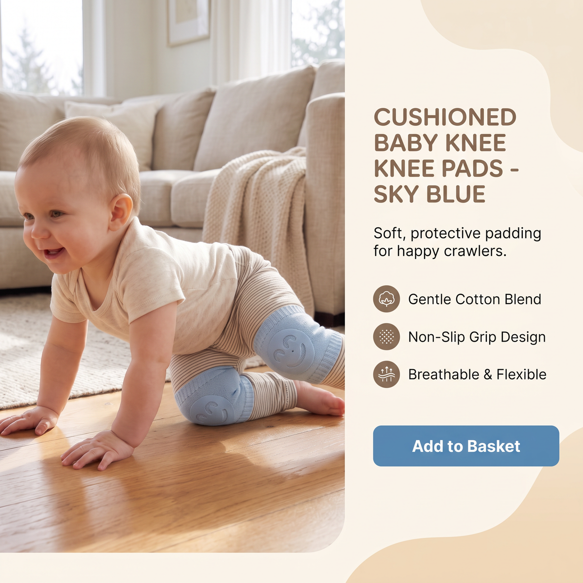 Anti Slip Baby Knee Pads – Crawling