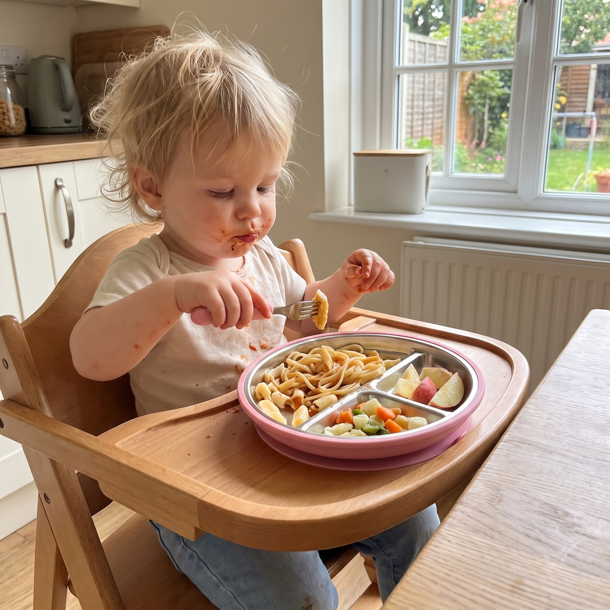 Stainless Steel Toddler Plate & Suction Base (3-Pack)