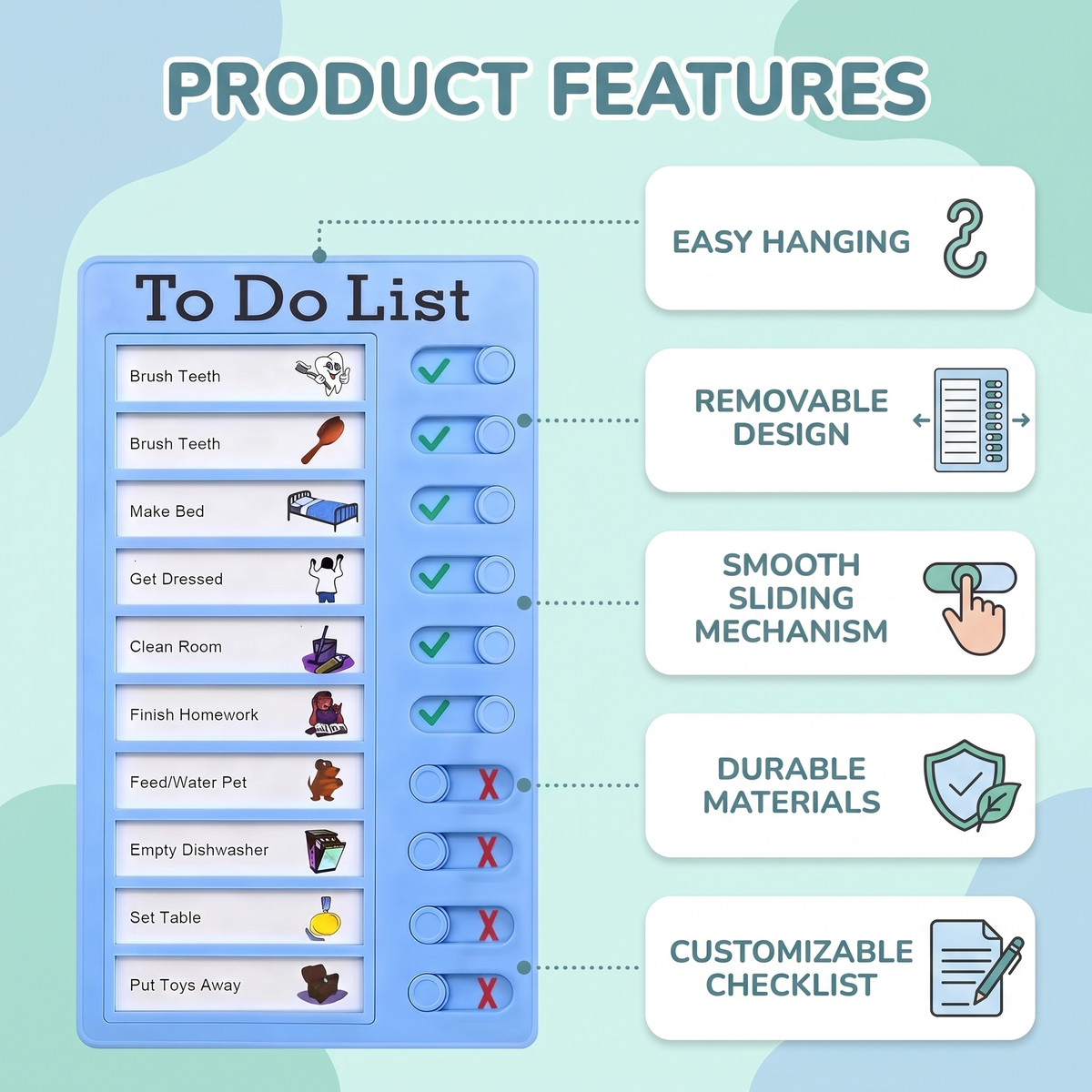 Reusable Kids Daily Routine & Chore Planner