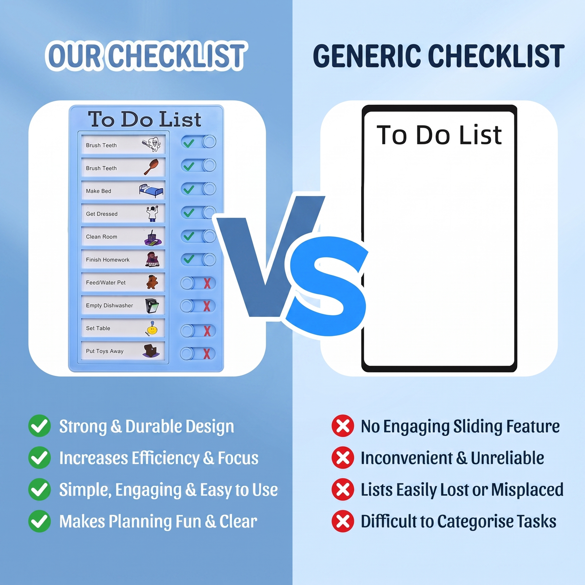 Reusable Kids Daily Routine & Chore Planner