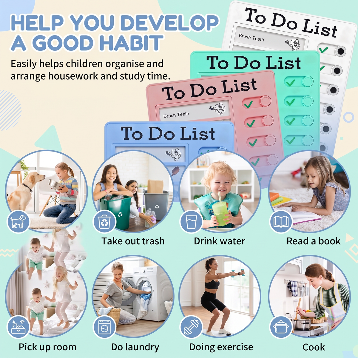 Reusable Kids Daily Routine & Chore Planner