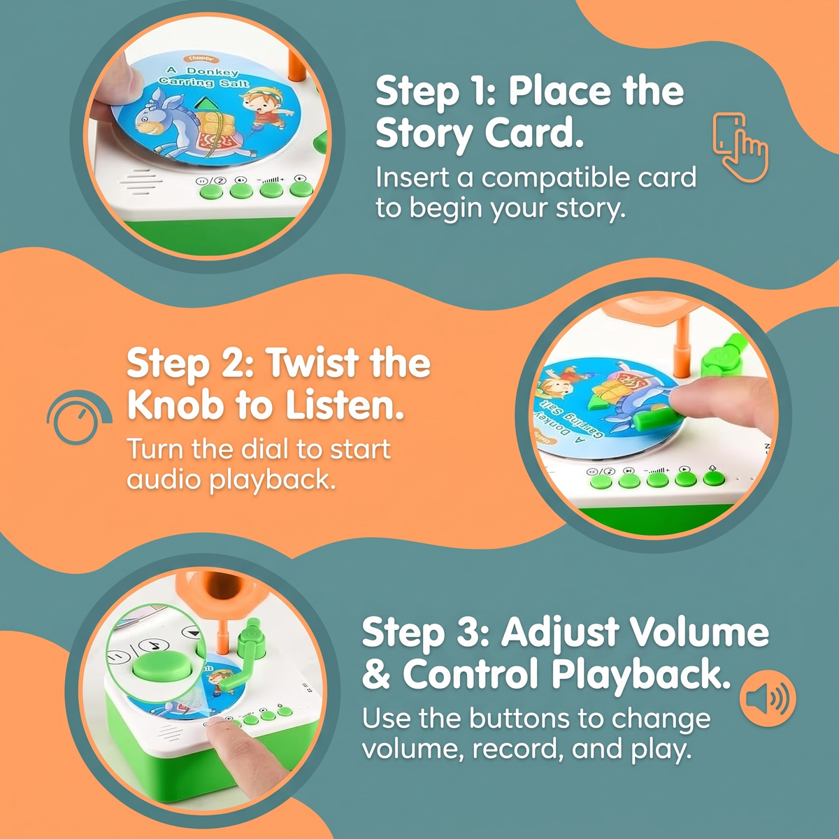 Kids Story Player with Songs & 96 Story Cards