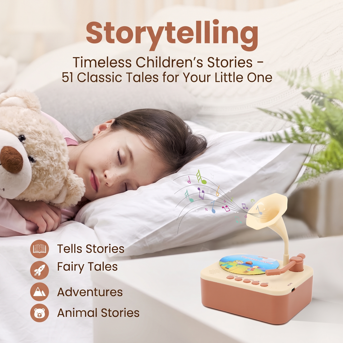 Kids Story Player with Songs & 96 Story Cards