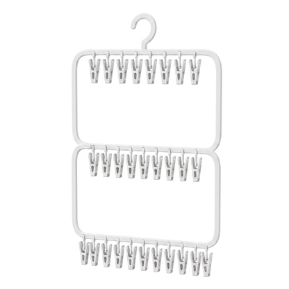 Baby Clothes Hanging Organiser & Clips