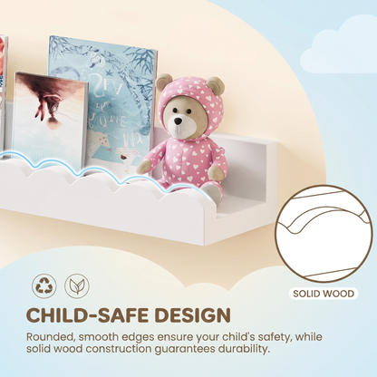 Scalloped Wooden Nursery Shelf | Family Favourite