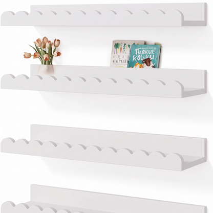 Scalloped Wooden Nursery Shelf | Family Favourite