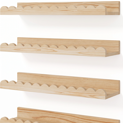 Scalloped Wooden Nursery Shelf | Family Favourite