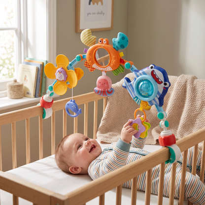 Interactive Baby Pram Activity Arch with Hanging Toys